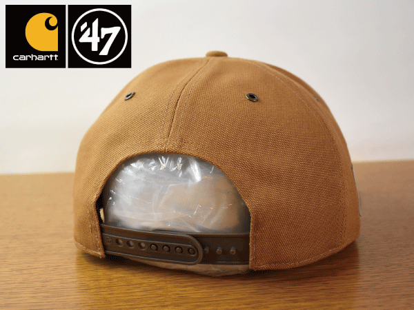 B908《未使用品》47 BRAND × Carhartt カーハート【フリーサイズ】BOSTON BRUINS ブルーインズ NHL 帽子 キャップ USモデル