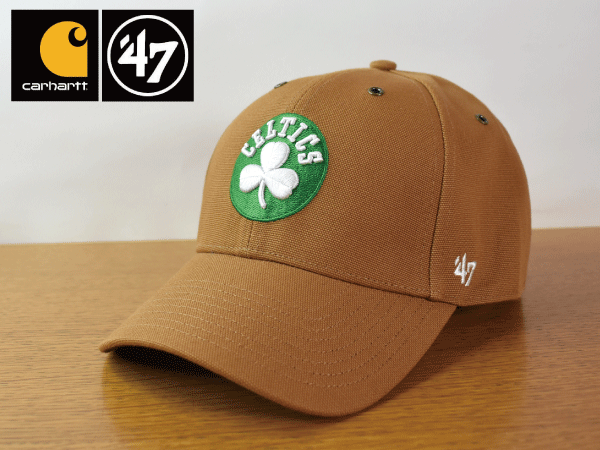 K903《未使用品》47 BRAND × Carhartt カーハート【フリーサイズ】BOSTON CELTICS セルティックス NBA 帽子 キャップ USモデル