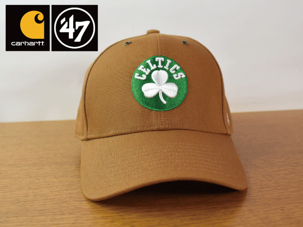 K903《未使用品》47 BRAND × Carhartt カーハート【フリーサイズ】BOSTON CELTICS セルティックス NBA 帽子 キャップ USモデル