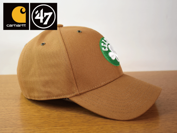 K903《未使用品》47 BRAND × Carhartt カーハート【フリーサイズ】BOSTON CELTICS セルティックス NBA 帽子 キャップ USモデル