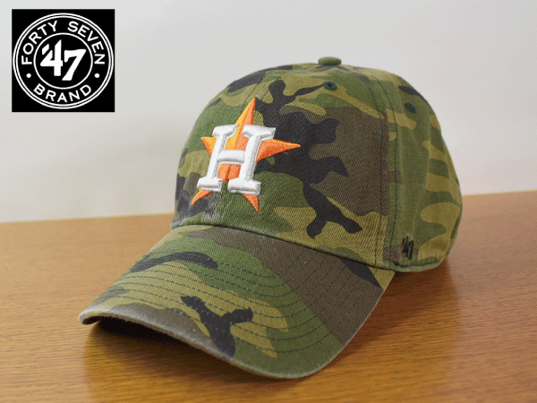 K919{ не использовался товар }47 BRAND 47 бренд [ свободный размер ]HOUSTON ASTROS Astro zMLB бейсболка шляпа колпак US модель 