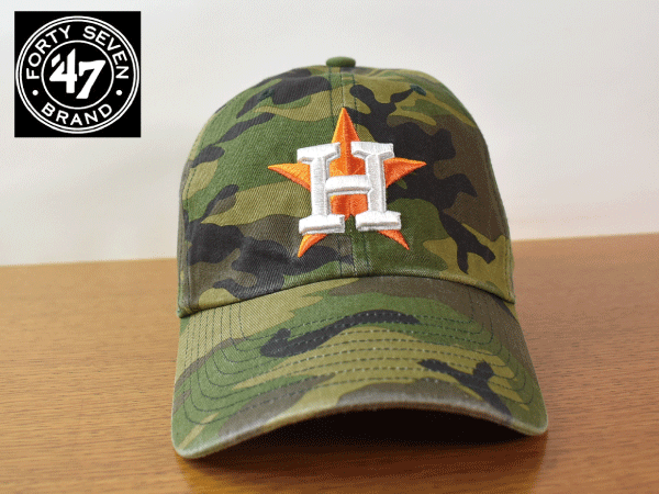 K919{ не использовался товар }47 BRAND 47 бренд [ свободный размер ]HOUSTON ASTROS Astro zMLB бейсболка шляпа колпак US модель 