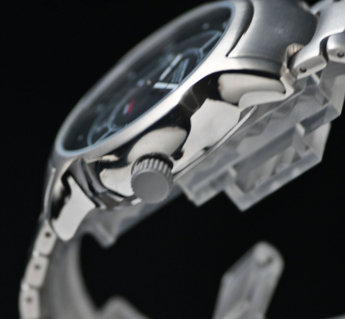 [ приобретение невозможно ] иллюзия. все тело titanium часы diamond имеется батарейка замена не необходимо солнечный энергия новый товар 1 иен 100m водонепроницаемый мужской очень редкий DOUBLE WATCH Black Face 