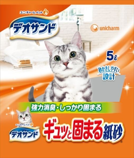 まとめ得 デオサンド 紙砂 ５リットル ペット用品 x [6個] /h