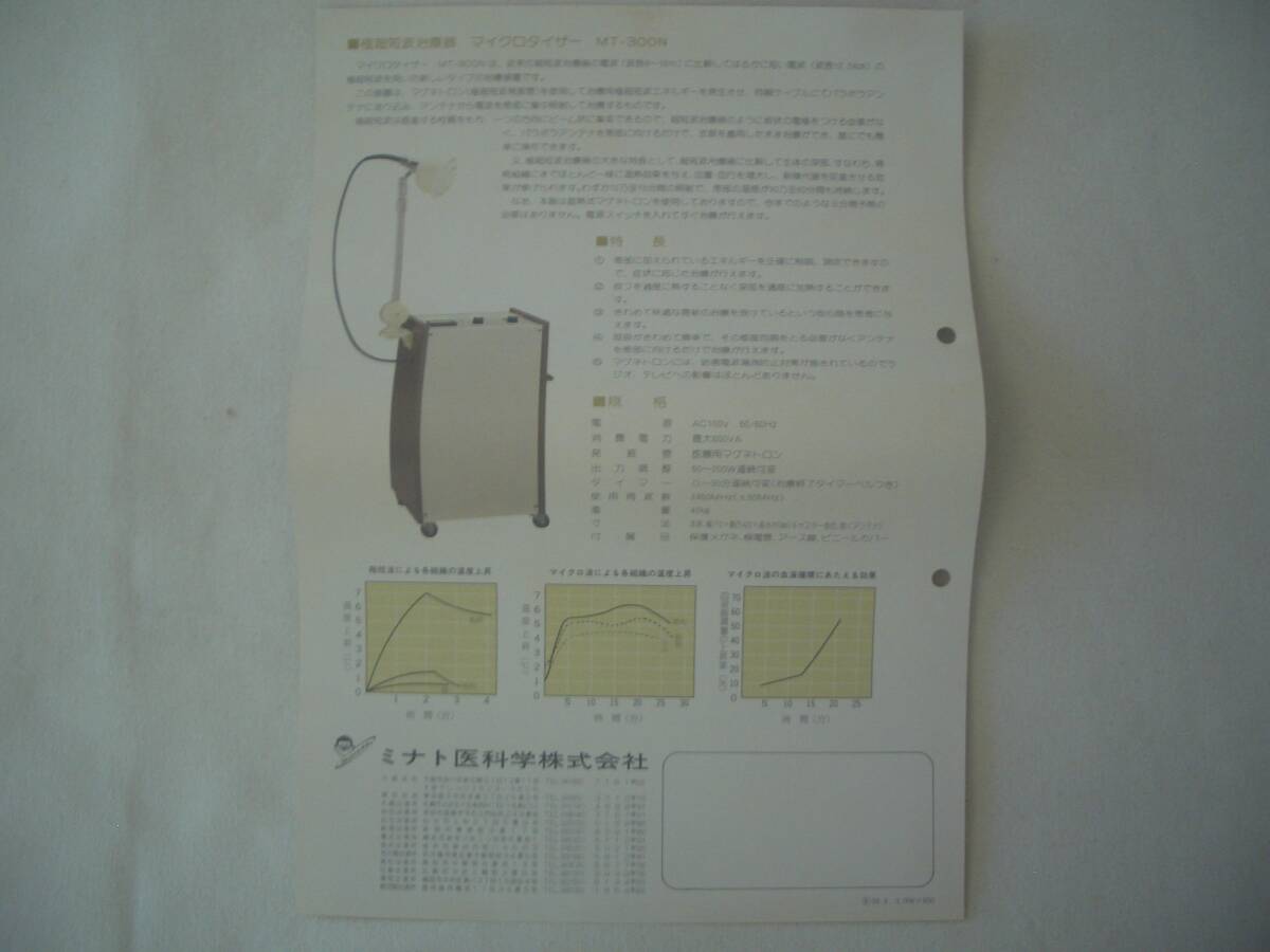 ★★中古 ミナト醫(yī)科學(xué)(株)極超短波治療器 MICROTIZER マイクロタイザーMT-300N 動作品 ★★