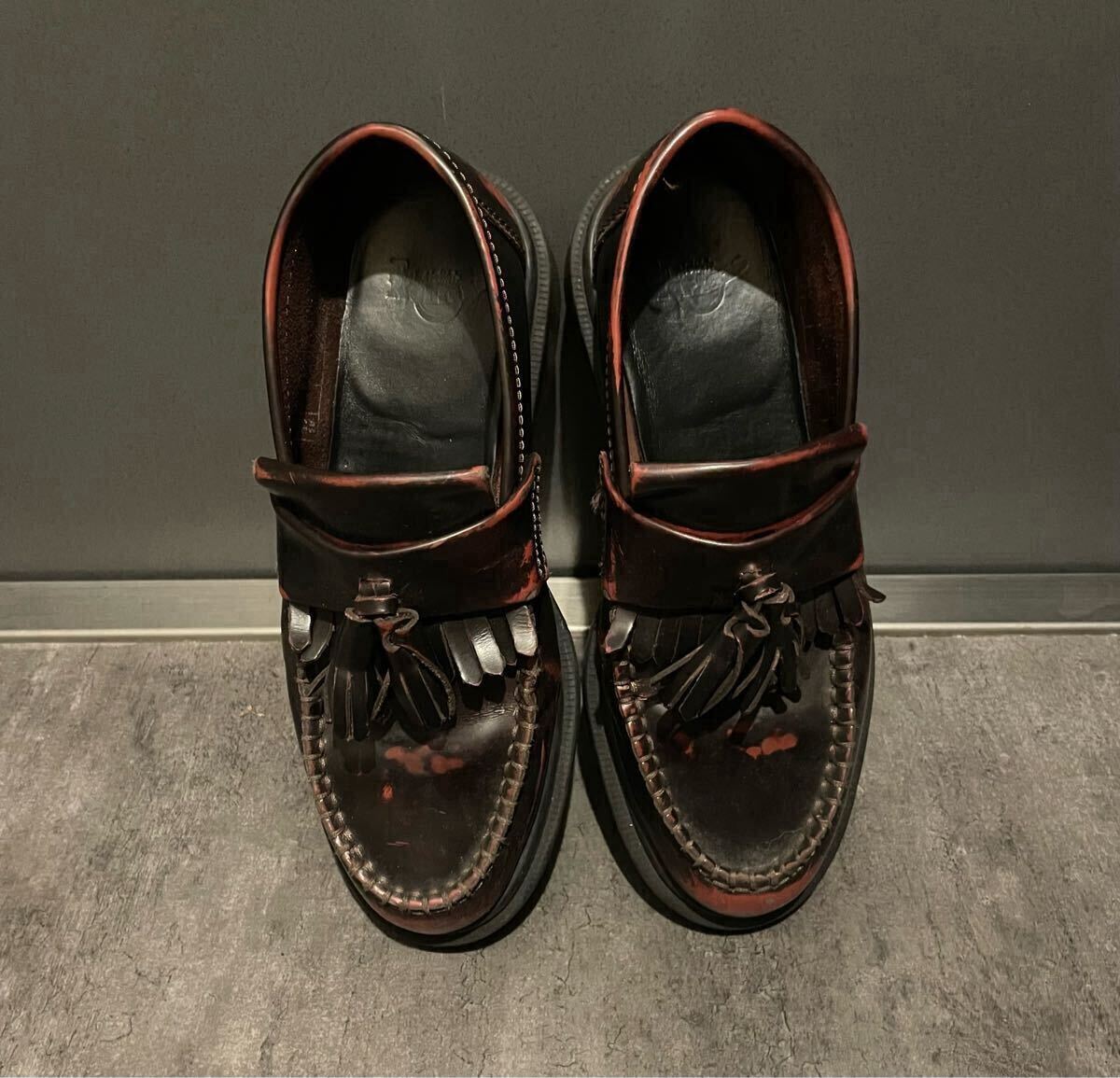  Dr. Martens кисточка Loafer балка gun ti кожа Dr Martens 23cm немного толщина низ 