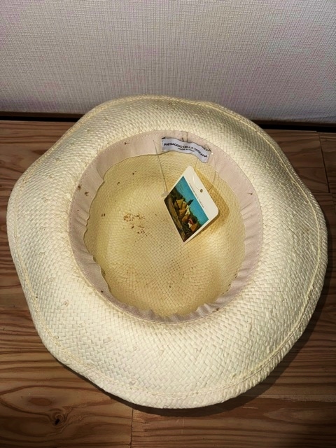 新品 Paesaggio Della Toscana パッサージオデラトスカーナ イタリア制 ストローハット フェドラハット パナマハット 帽子 ボルサリーノ 型