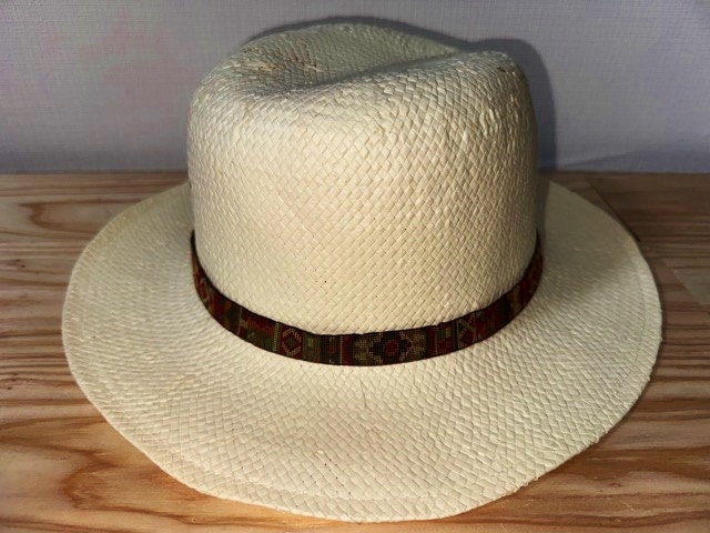新品 Paesaggio Della Toscana パッサージオデラトスカーナ イタリア制 ストローハット フェドラハット パナマハット 帽子 ボルサリーノ 型