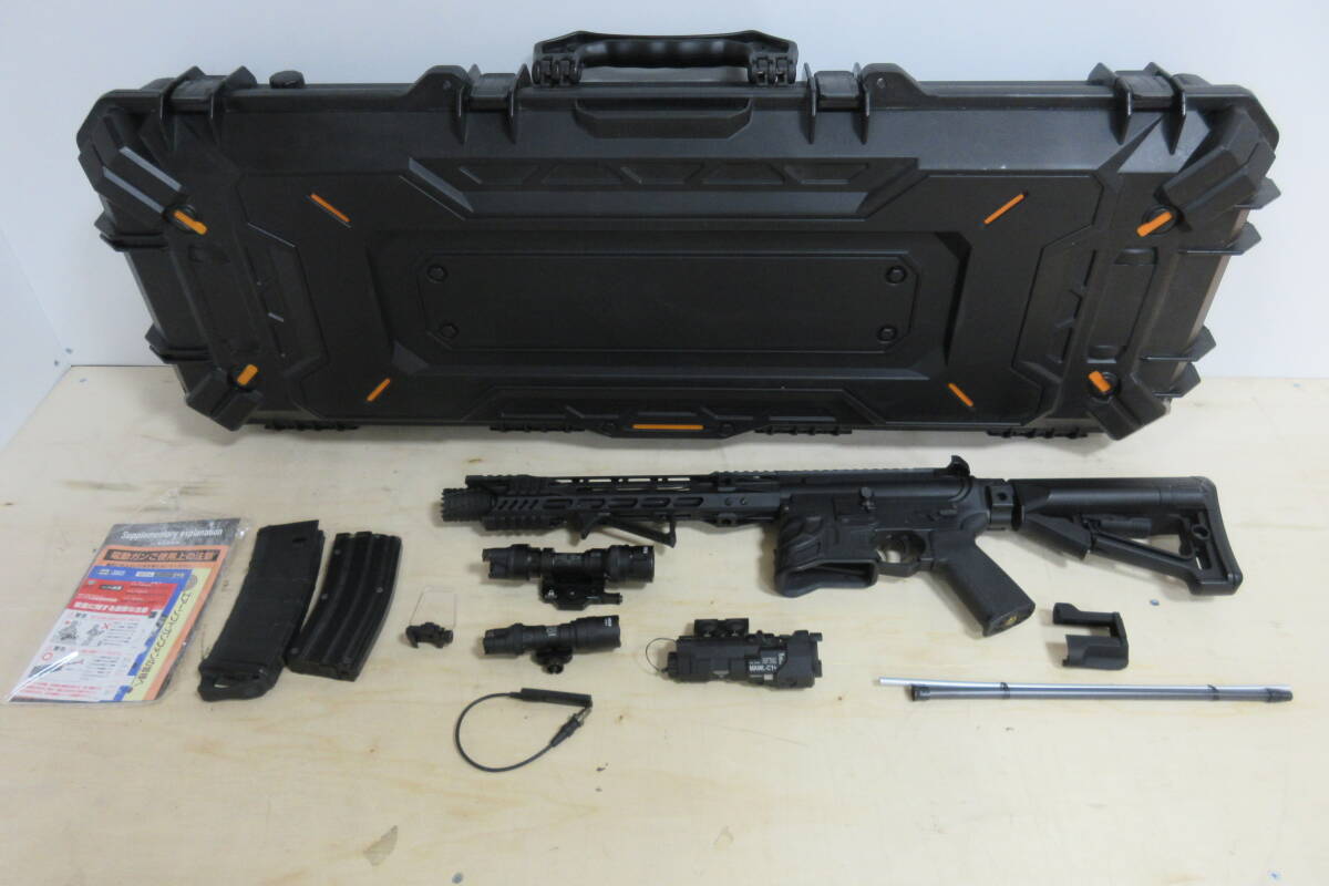122) 中古 URG-I 11.5inch ブラック 次世代電動ガン 外裝カスタム済み ガンケース付き まとめ