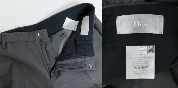 Dior Homme 2B wool jacket pant suit size 48 ディオールオム ウール ジャケット パンツ スーツ b9676