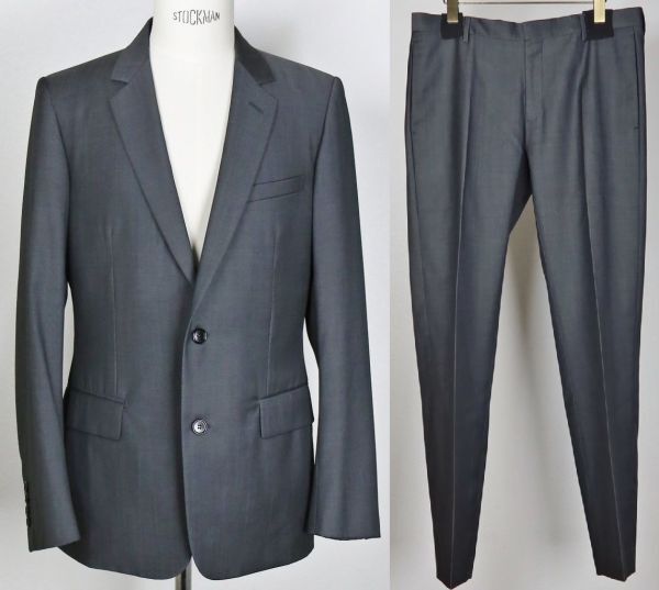 Dior Homme 2B wool jacket pant suit size 48 ディオールオム ウール ジャケット パンツ スーツ b9676