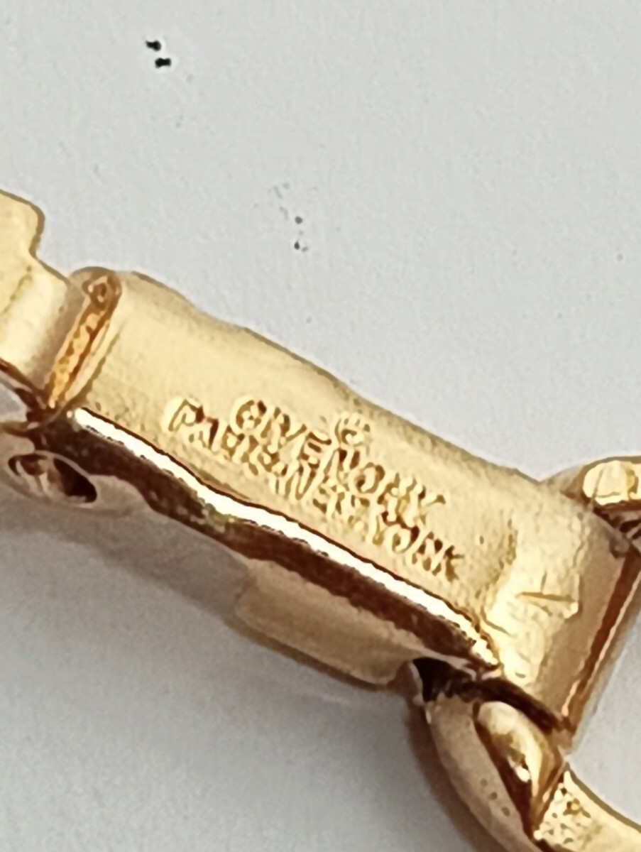 1円【美品】GIVENCHY　ジバンシ?！ˉ庭氓欹埂?Pストーン ゴールドカラー