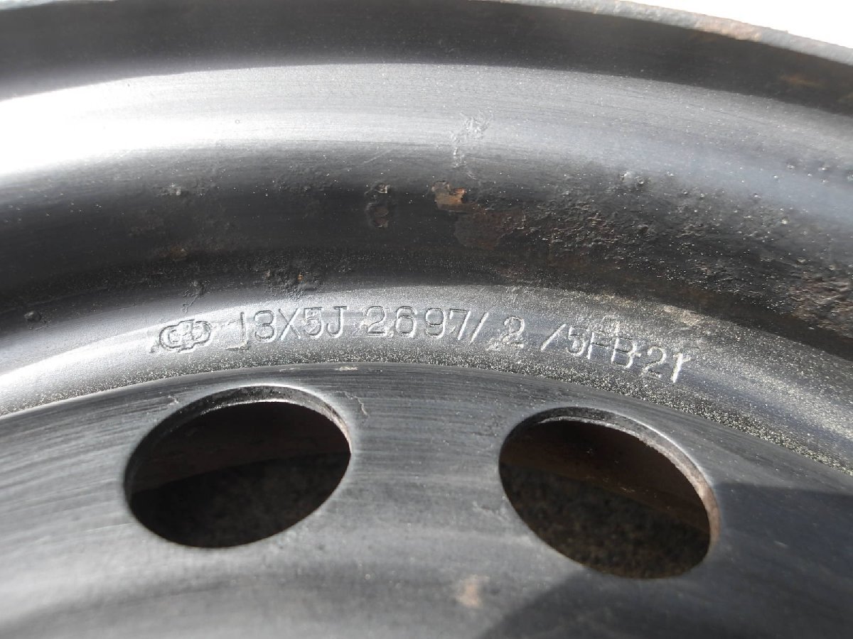 P24 送料無料 13インチ鉄ホイール 4本セット 4穴 5J PCD100 ハブ徑內(nèi)寸約54ｍｍ