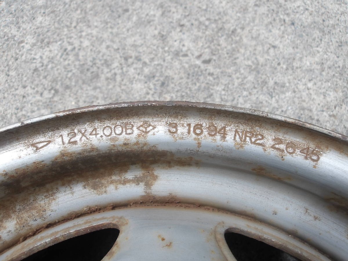 P25 бесплатная доставка 12 дюймовый железные колеса 4 шт. комплект 4 дыра 4.00B PCD100 диаметр втулки внутренний размер примерно 66mm Daihatsu 