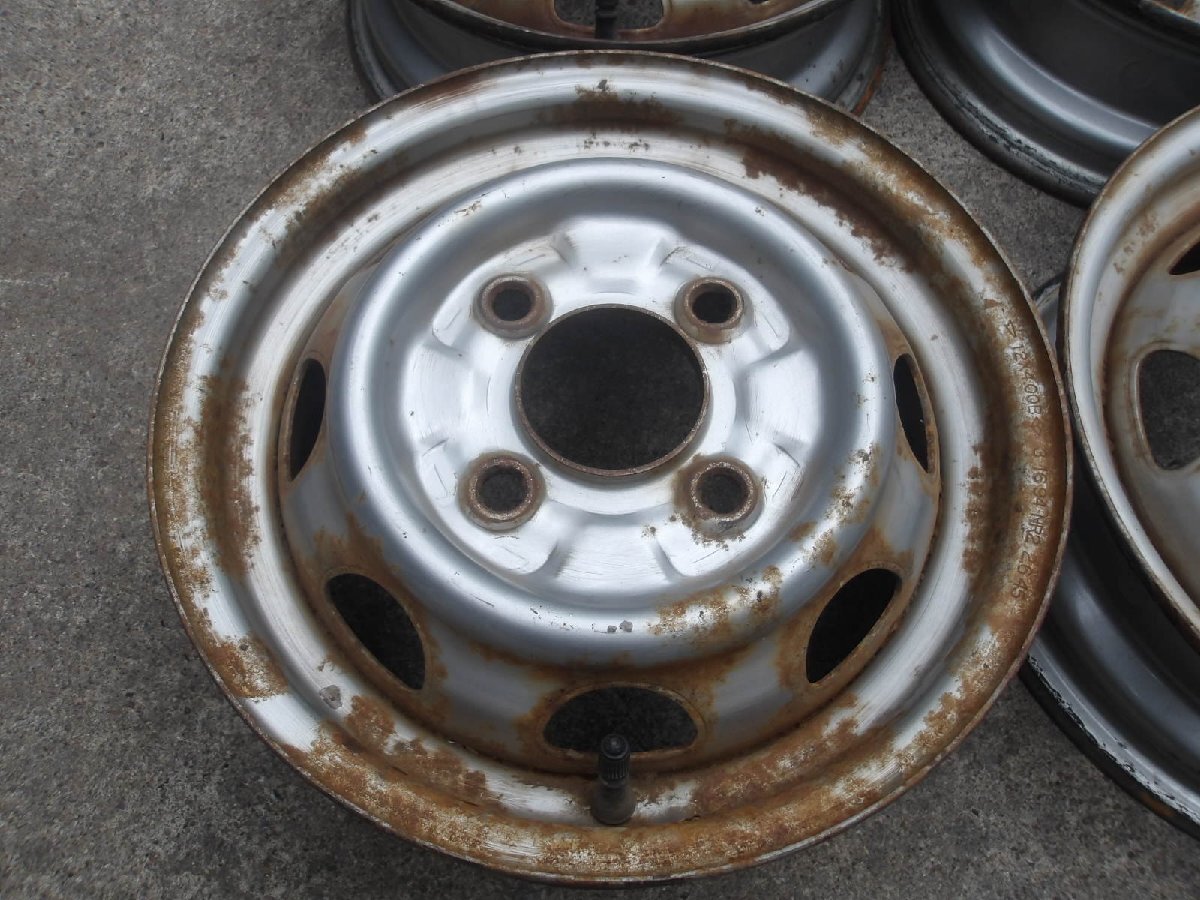 P25 бесплатная доставка 12 дюймовый железные колеса 4 шт. комплект 4 дыра 4.00B PCD100 диаметр втулки внутренний размер примерно 66mm Daihatsu 