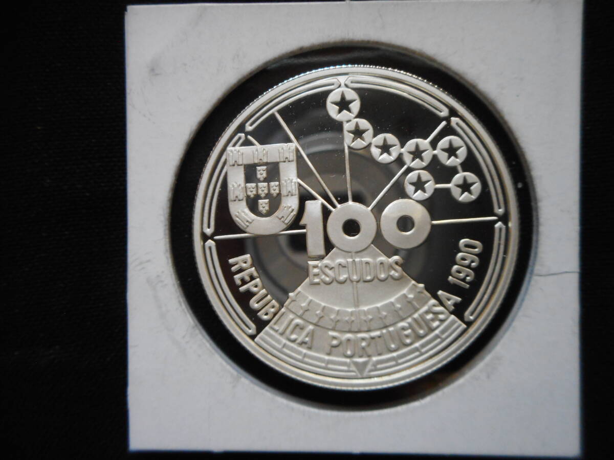 移?156808?外1394古銭 外國(guó)貨幣プルーフ銀貨 ポルトガル 1990年