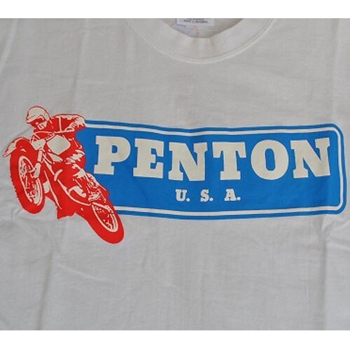訳あり　メトロレーシングＴ－シャツ　PENTON U.S.A　ホワイト　サイズL　新品　プリントひび割れ