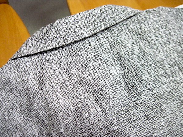 SP14《patagonia》ヘンプ混コットン半袖シャツ【M】白黒の細かいドット小紋風＿パタゴニアPatalohaパタロハ同様のココナッツボタン程度良好