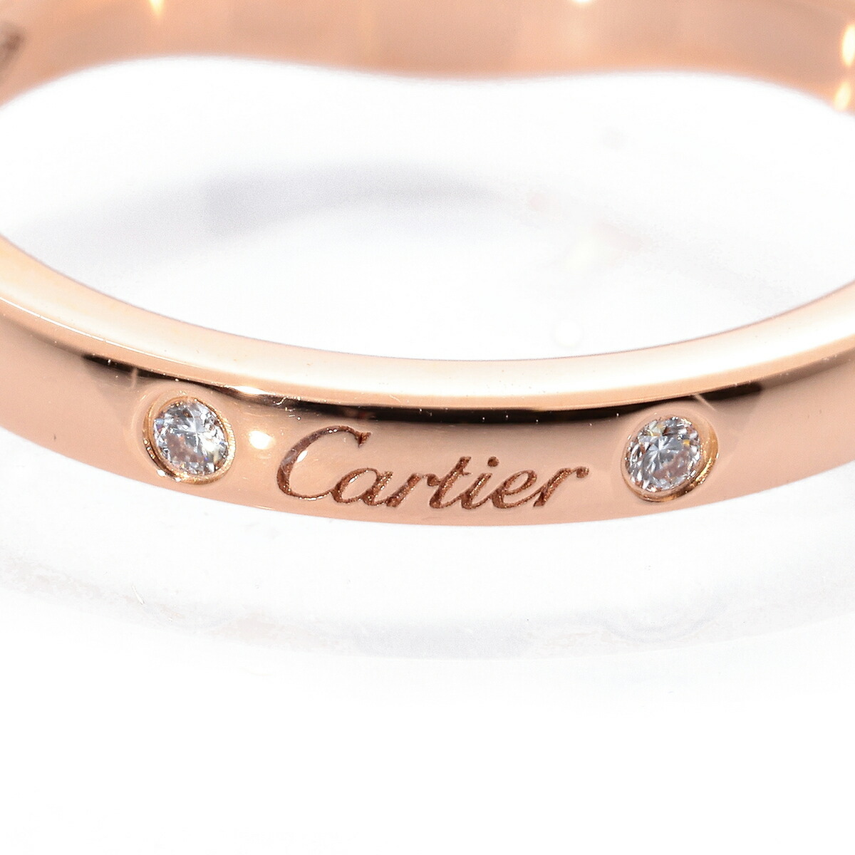 カルティエ Cartier バレリーナ カーブウェディング リング 指輪 ダイヤモンド K18 7號 中古 プレラブド 返品OK