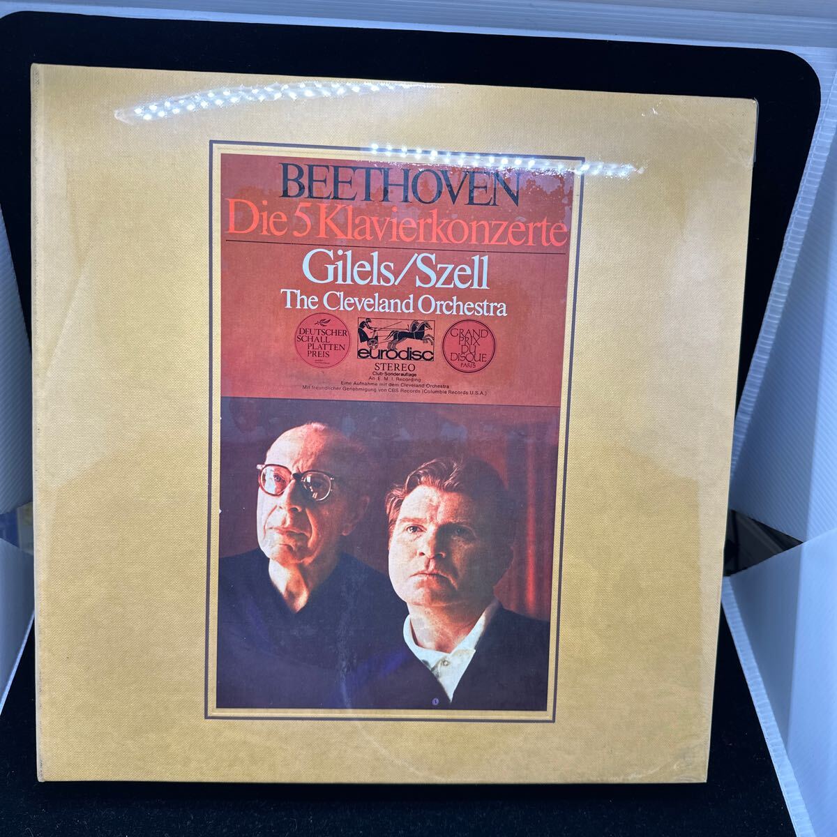 デッドストック未開封品獨(dú)盤5LP! BEETHOVEN ベートーヴェン GILELS SZELL ギレリス セル ピアノ協(xié)奏曲全集 レコード SEALED Die 5 EURODISC