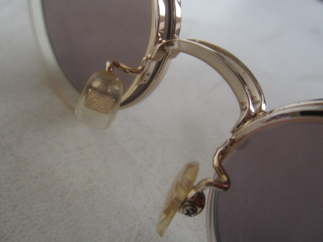 90’s 即決 renoma レノマ 20-9605 51□20-140 MADE IN JAPAN ビンテージサングラス 跳ね上げ 式 サングラス?メガネ ブラウンパープル系