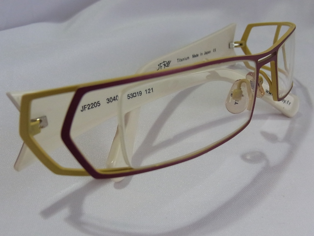 ★J.F.REY ジェイ エフ レイ Titanium Made in Japan JF2205 3040 53□19 121 メガネフレーム/USED_画像4
