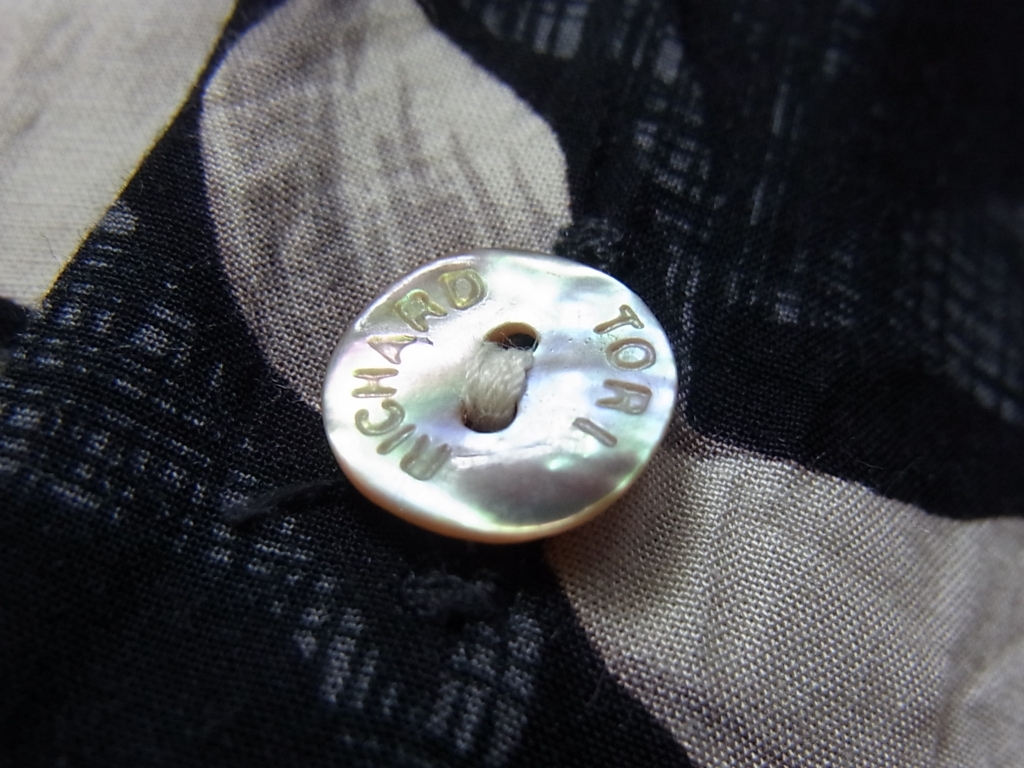 ★Made in Hawaii U.S.A ハワイ製 TORI RICHARD トリ リチャード アロハシャツ サイズM /USED *少々シミ有り_画像8