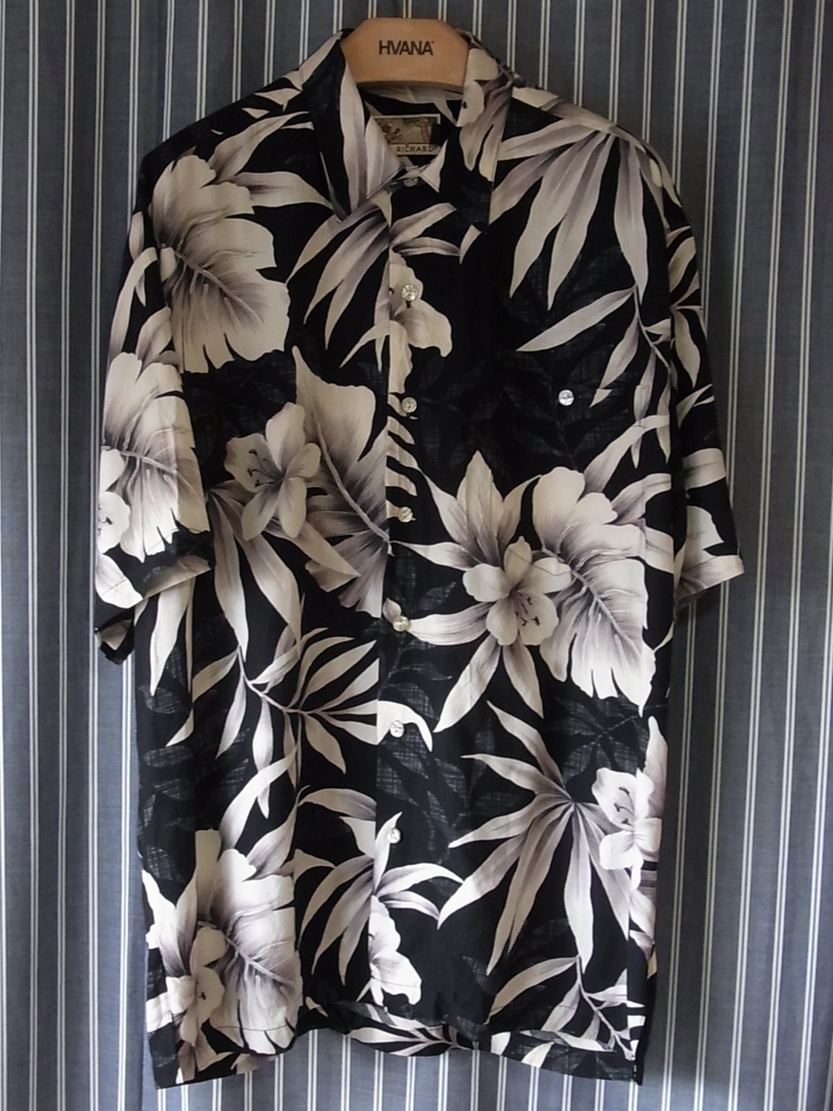 ★Made in Hawaii U.S.A ハワイ製 TORI RICHARD トリ リチャード アロハシャツ サイズM /USED *少々シミ有り_画像1
