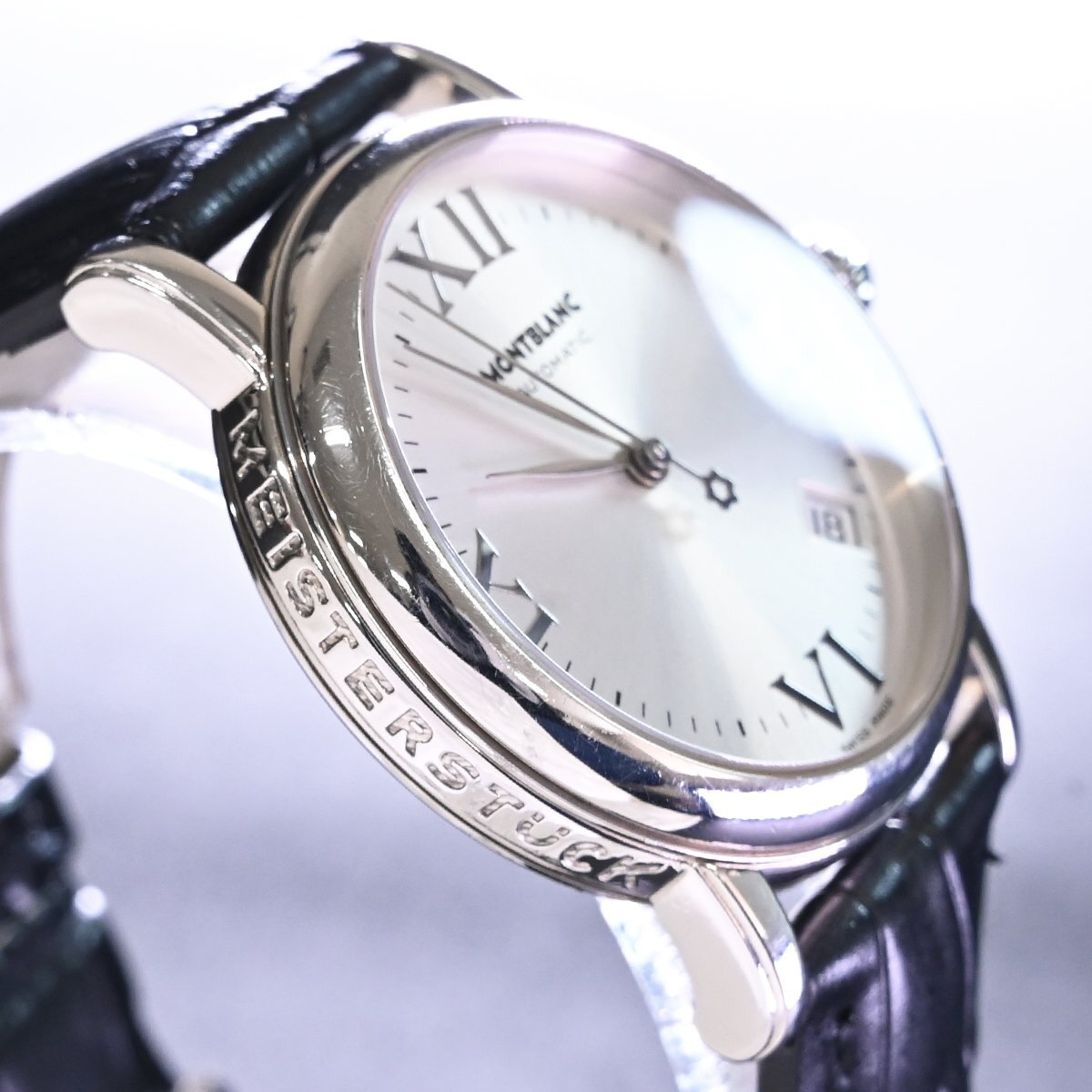  подлинный товар Montblanc высшее редкий Star автоматический Date мужской часы мужской самозаводящиеся часы наручные часы Rome n указатель MONTBLANC
