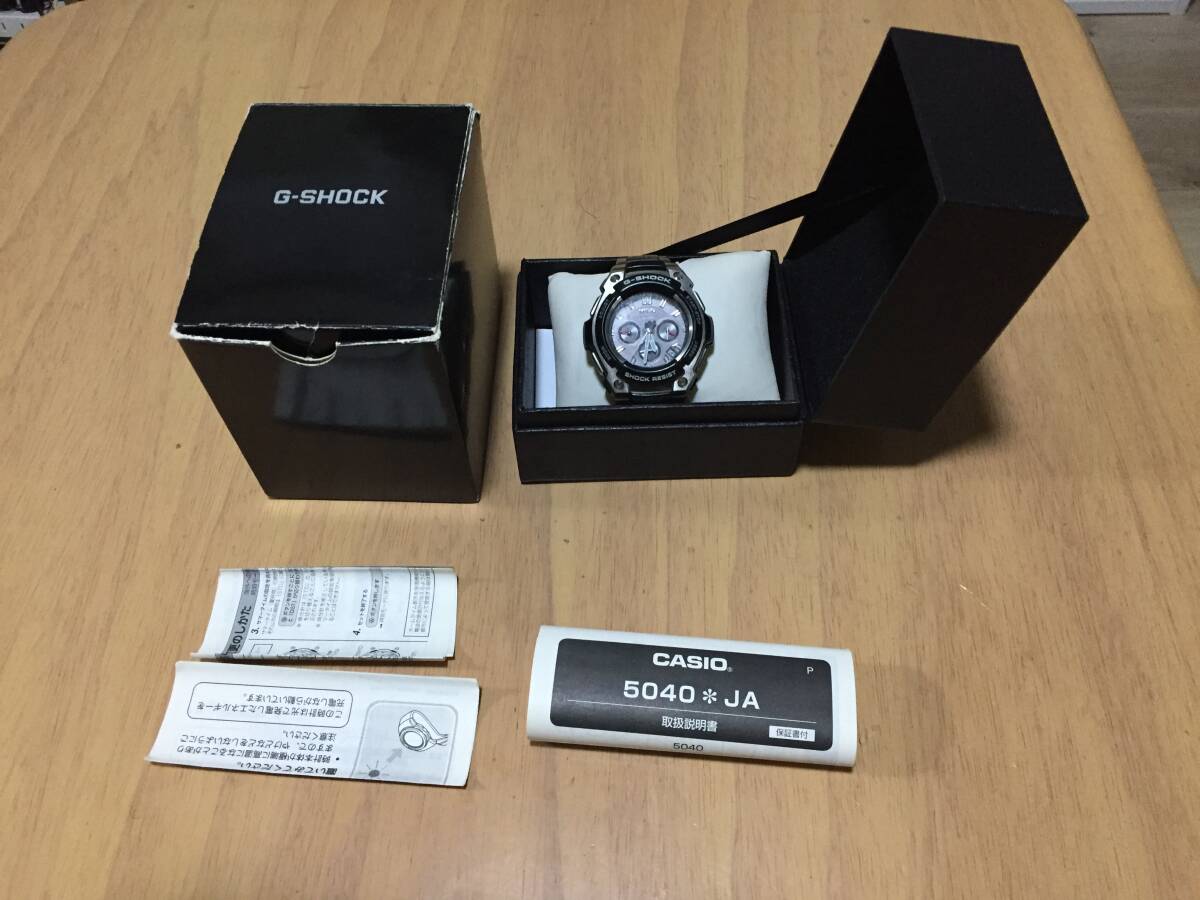 カシオ CASIO G-SHOCK 腕時計 5040 MTG-1200 ステンレススチール ブラック ソーラー電波時計 グレー文字盤 G-SHOCK メンズ _画像1