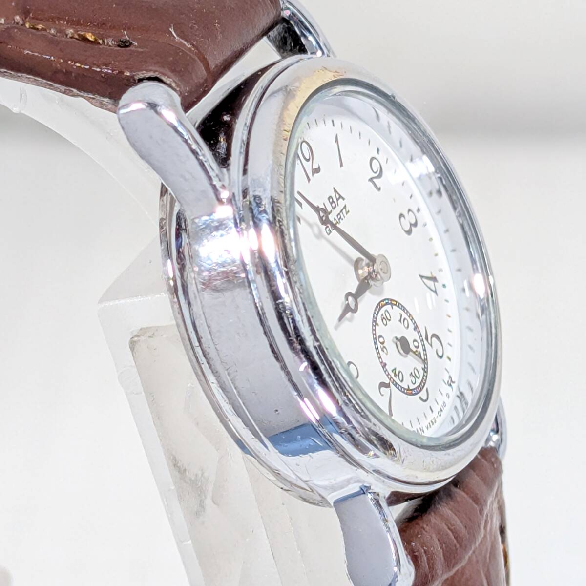 セイコー ALBA　スモールセコンド レディース 電池ベルト交換済み稼働品 Y-99