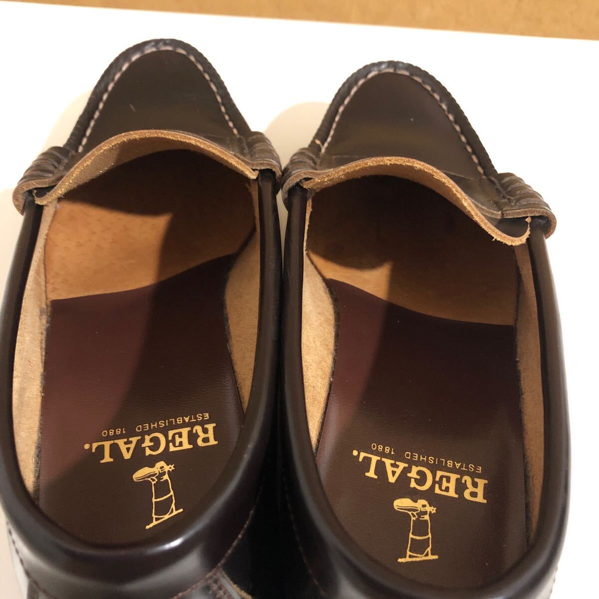 【使用少☆返品OK】リーガル 　メンズ23㎝EE　2177　コインローファー　定番　ブラウン　ビジネス　冠婚葬祭　高級本格靴【REGAL】_画像6