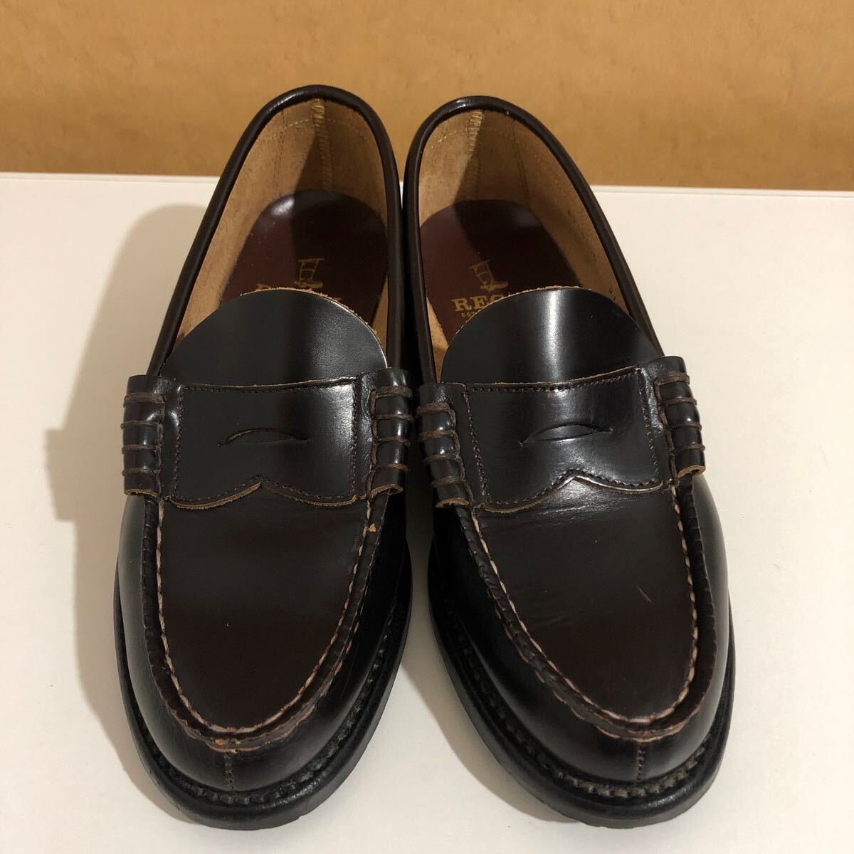 【使用少☆返品OK】リーガル 　メンズ23㎝EE　2177　コインローファー　定番　ブラウン　ビジネス　冠婚葬祭　高級本格靴【REGAL】_画像1