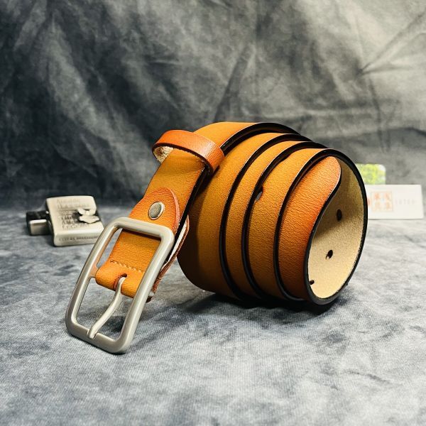 【淺草革具】 イタリアンレザー 牛革 フリーサイズ カジュアル メンズ ベルト 新品 未使用 男性 紳士 1円 一円 本革 革 レザー ブラウン