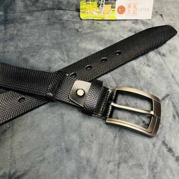 【淺草革具】 イタリアンレザー 牛革 フリーサイズ カジュアル メンズ ベルト 新品 未使用 男性 紳士 1円 一円 牛革 本革 レザー 黒