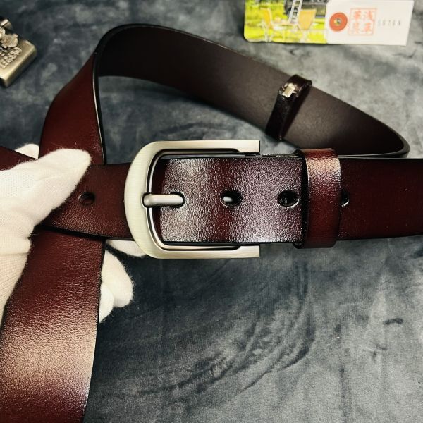 【淺草革具】 イタリアンレザー 牛革 フリーサイズ カジュアル メンズ ベルト 新品 未使用 男性 紳士 1円 一円 本革 レザー 茶色 ブラウン