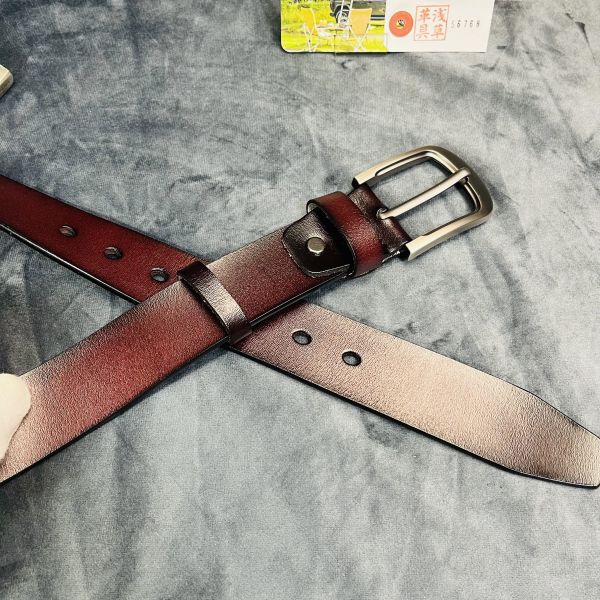 【淺草革具】 イタリアンレザー 牛革 フリーサイズ カジュアル メンズ ベルト 新品 未使用 男性 紳士 1円 一円 本革 レザー 茶色 ブラウン