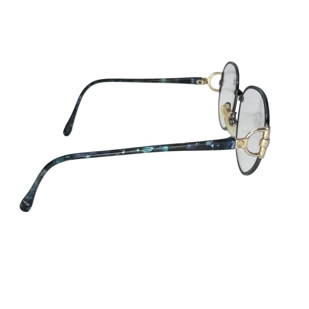 GUCCI グッチ GG-3034 度入り 眼鏡 メガネ フレーム ブルー×ゴールド レディース クラッシック