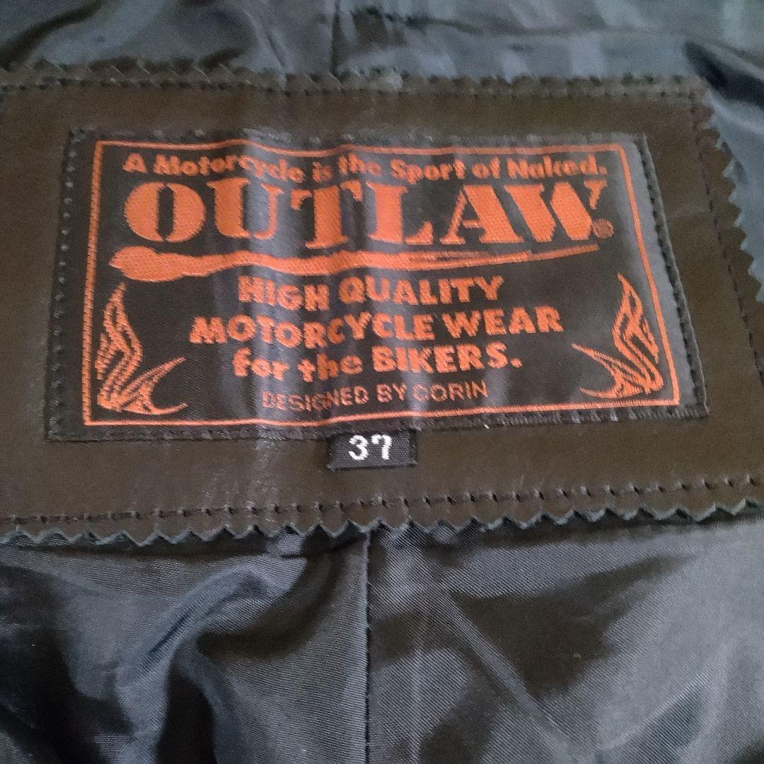 OUTLAW レザーパンツ バイカー 37 ブラック