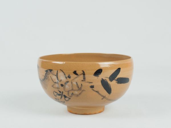 名工 黒井一楽 虫明焼 茶碗 岡山県重要無形文化財保持者 古作 (付属品:共箱) 茶道具_画像2