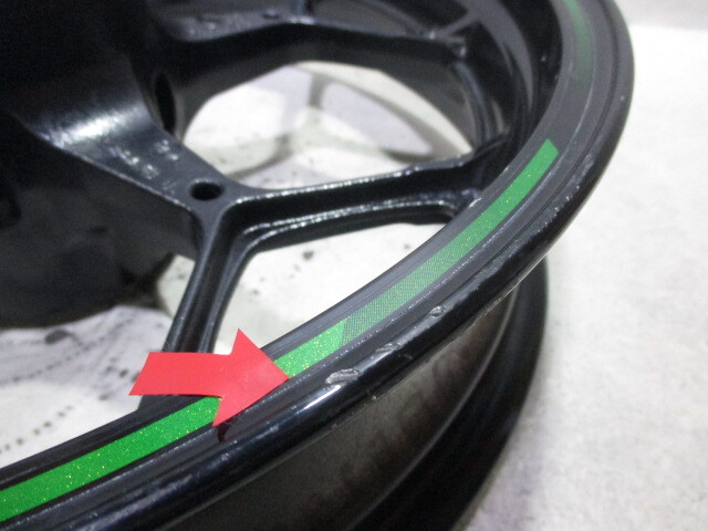 5★ZX-14R用フロントホイール618　純正.めくれ無(wú).17×3.50.25φ.NINJA.〔検索用〕1400GTR.ZZR1400.ZRX1200R.ダエグ.1100.ZX-10R.12R