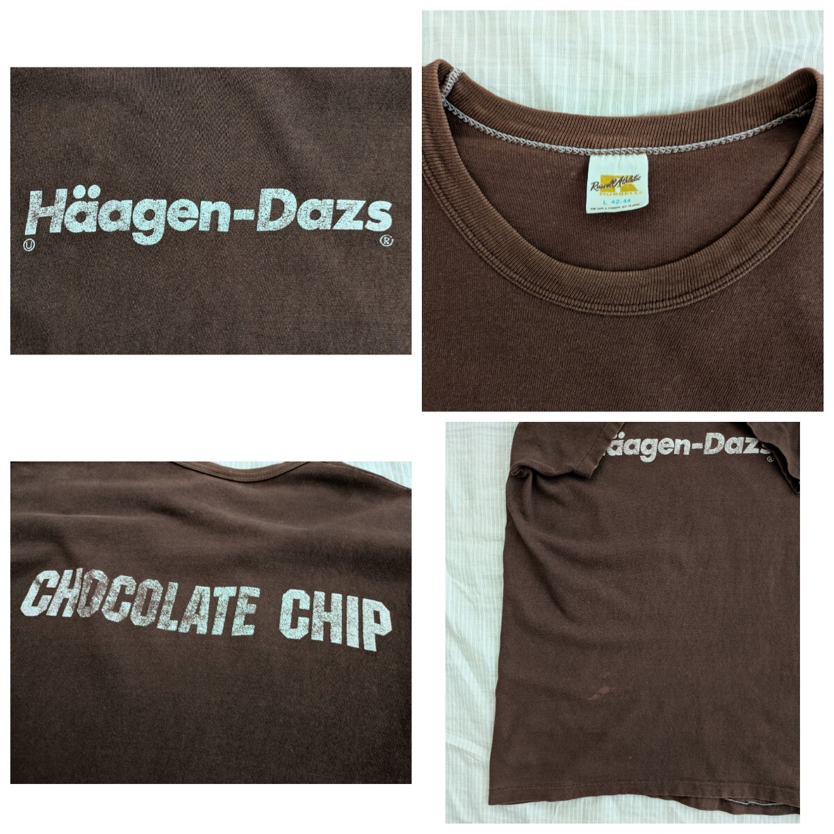 70s ハーゲンダッツ　Haagen‐Dazs ラッセル Tシャツ L WASTED YOUTH HUMAN MADE 80s 90s BLACK FLAG MINOR THREAT　Champion　野村訓市