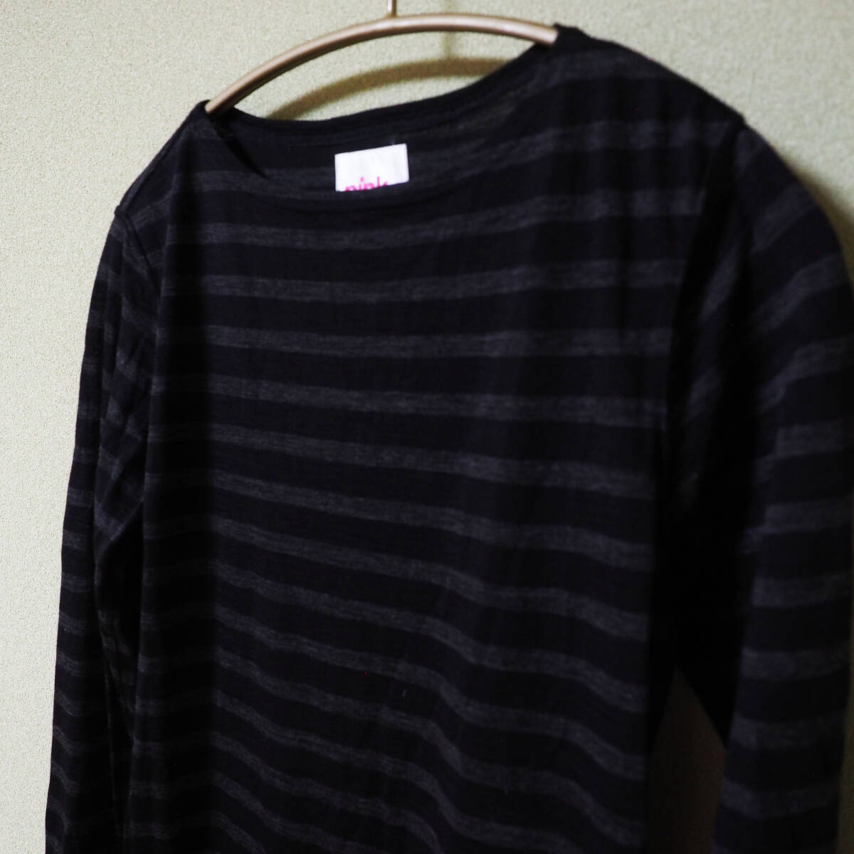 美品 コムデギャルソン ジュンヤマンピンク ストライプ 長袖ワンピース S junya 