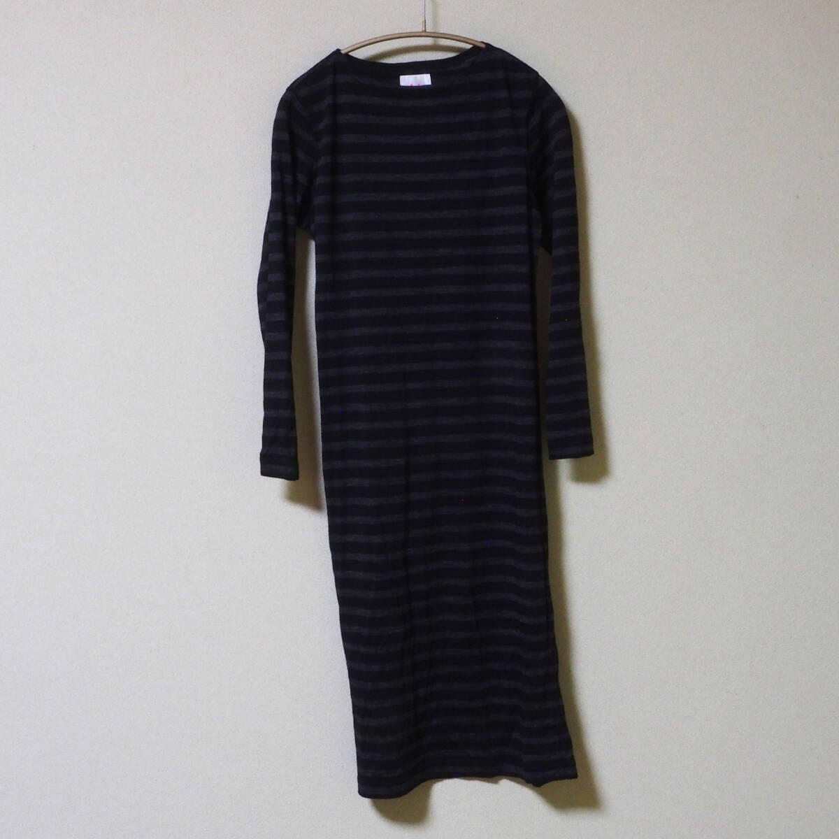 美品 コムデギャルソン ジュンヤマンピンク ストライプ 長袖ワンピース S junya 