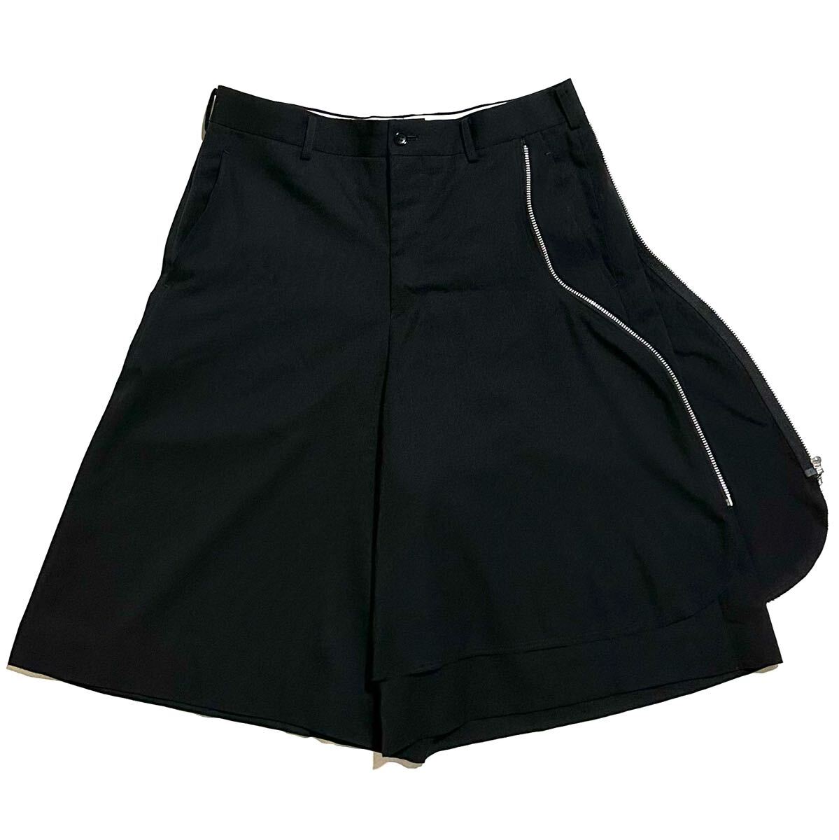 COMME des GARCONS HOMME PLUS オムプリュス ジップ裝飾 ドッキング ハーフパンツ 再構(gòu)筑 スカート 17SS KING IS NAKED 裸の王様 archive