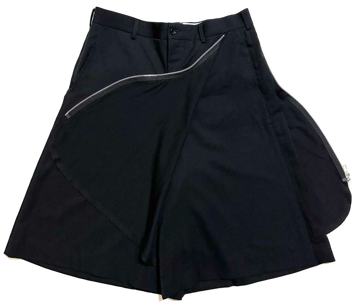 COMME des GARCONS HOMME PLUS オムプリュス ジップ裝飾 ドッキング ハーフパンツ 再構(gòu)筑 スカート 17SS KING IS NAKED 裸の王様 archive