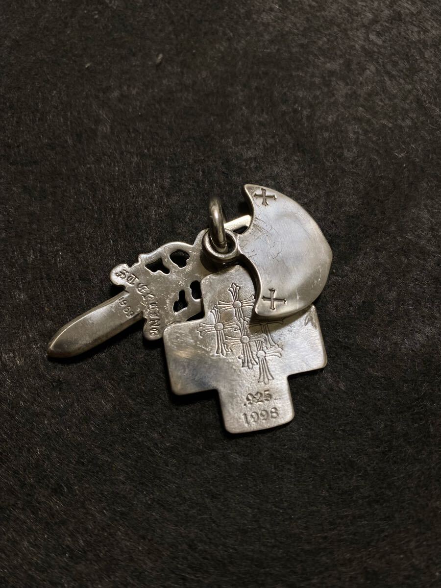 CHROME HEARTS クロムハーツ ダガー ペンダントトップ 3トリンケッツ スリートリンケッツ ダブルダガーペンダントトップ クロス