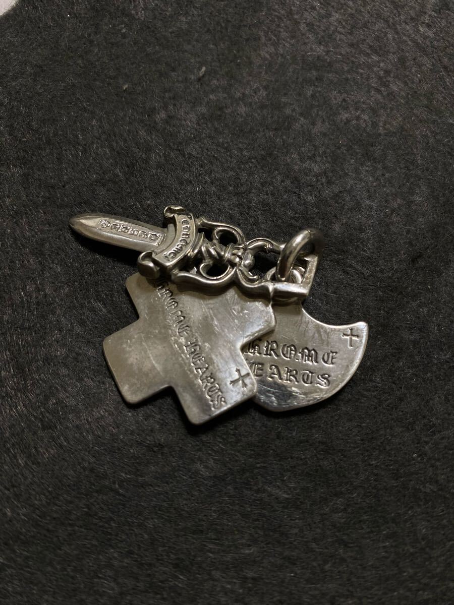 CHROME HEARTS クロムハーツ ダガー ペンダントトップ 3トリンケッツ スリートリンケッツ ダブルダガーペンダントトップ クロス