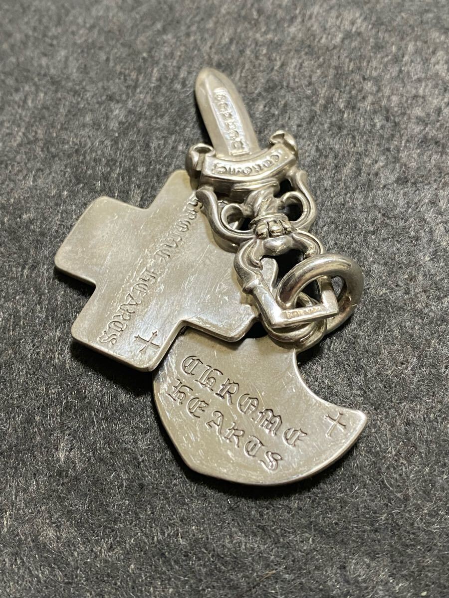 CHROME HEARTS クロムハーツ ダガー ペンダントトップ 3トリンケッツ スリートリンケッツ ダブルダガーペンダントトップ クロス