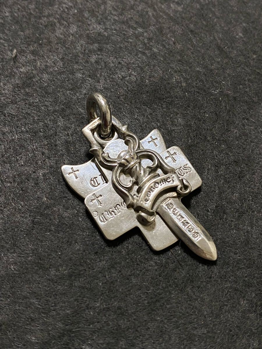 CHROME HEARTS クロムハーツ ダガー ペンダントトップ 3トリンケッツ スリートリンケッツ ダブルダガーペンダントトップ クロス